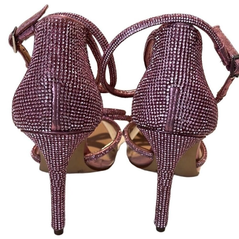 INC Rhinestone Laynea Pink Bow Double Ankle Strap Stiletto Heels Size 7 - Picture 8 of 8